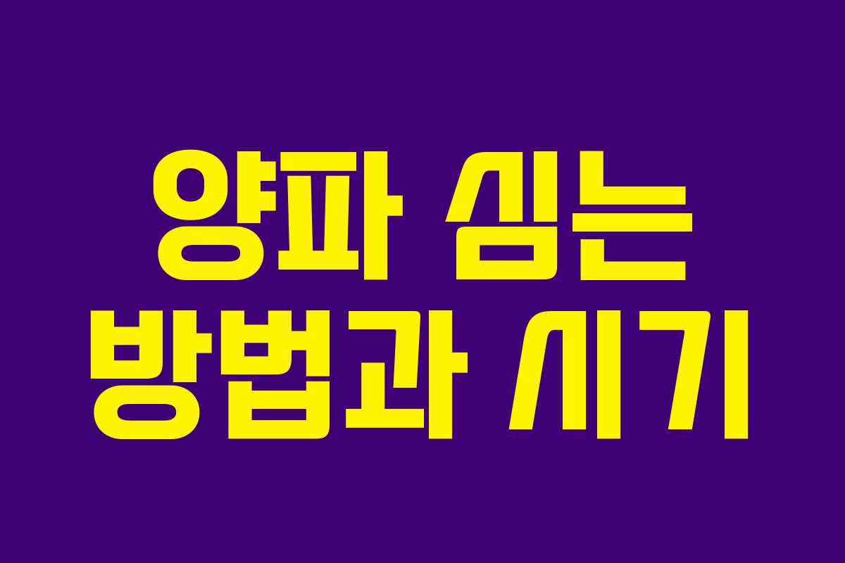 양파 심는 방법과 시기 양파 심는 방법과 시기