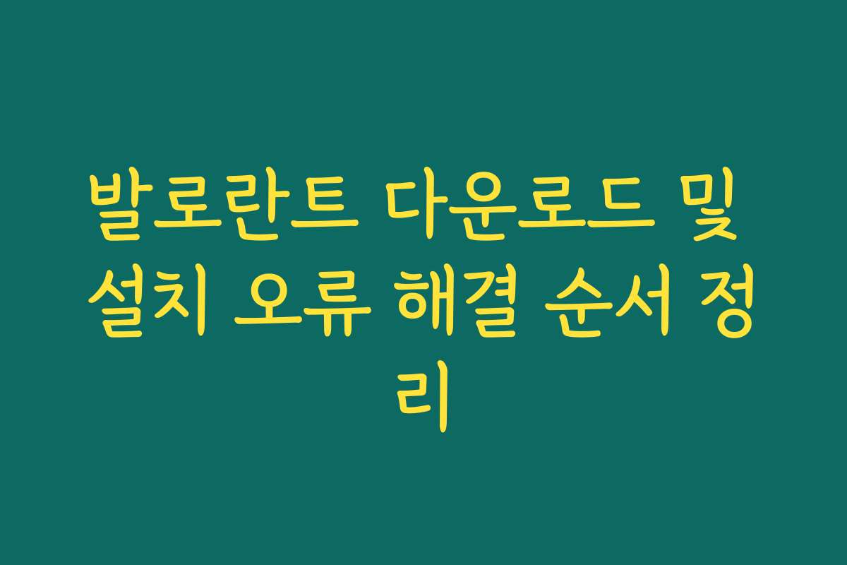발로란트 다운로드 및 설치 오류 해결 순서 정리