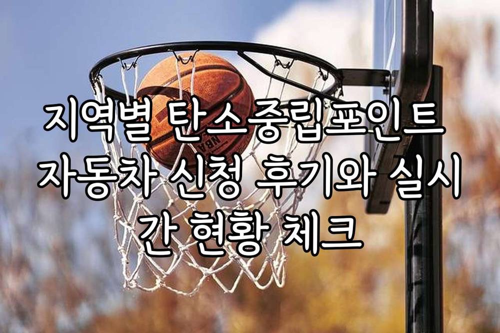 지역별 탄소중립포인트 자동차 신청 후기와 실시간 현황 체크