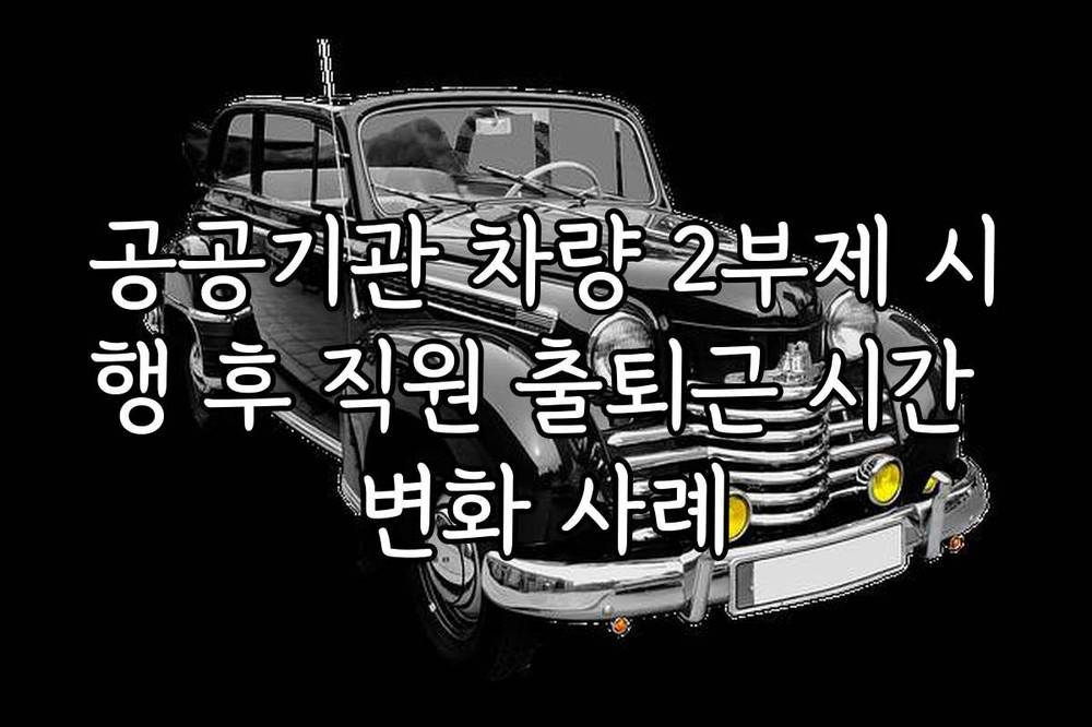 공공기관 차량 2부제 시행 후 직원 출퇴근 시간 변화 사례