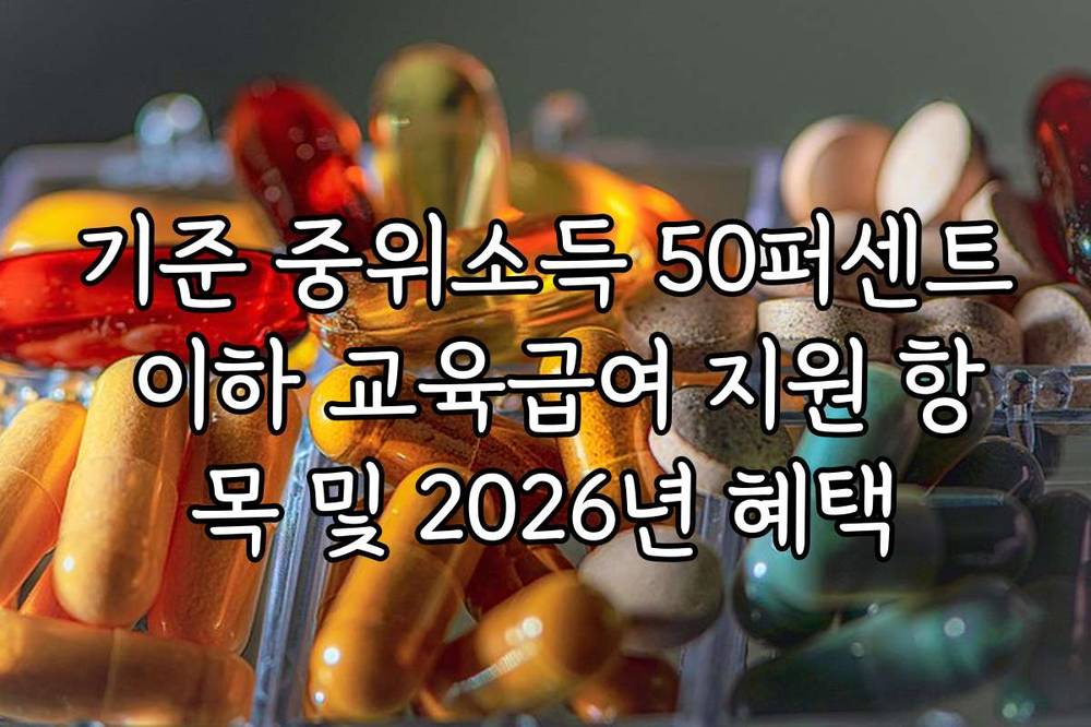 기준 중위소득 50퍼센트 이하 교육급여 지원 항목 및 2026년 혜택
