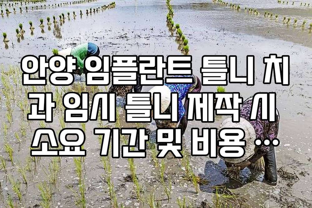 안양 임플란트 틀니 치과 임시 틀니 제작 시 소요 기간 및 비용 안내