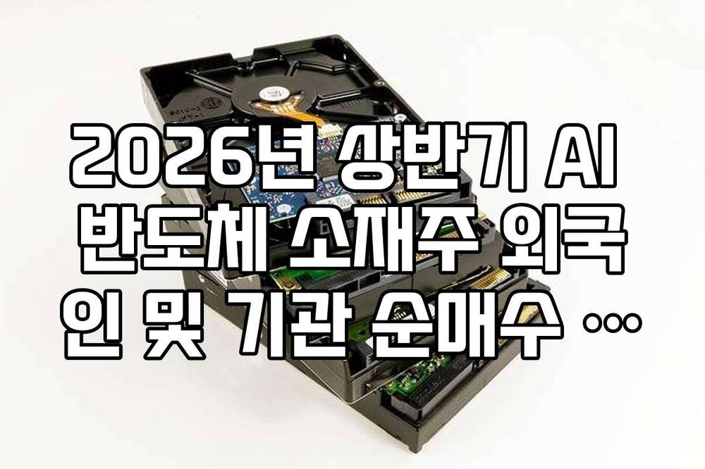 2026년 상반기 AI 반도체 소재주 외국인 및 기관 순매수 종목 특징
