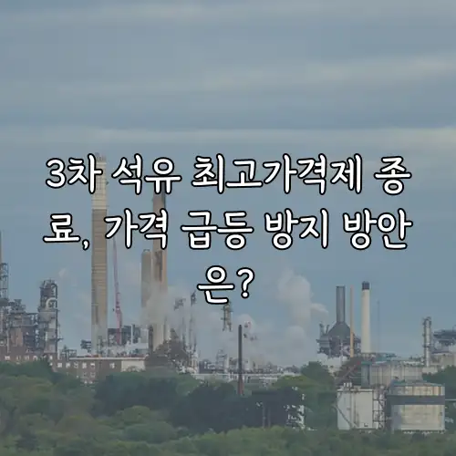 3차 석유 최고가격제 종료, 가격 급등 방지 방안은?