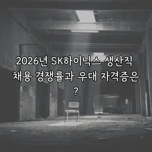 2026년 SK하이닉스 생산직 채용 경쟁률과 우대 자격증은?