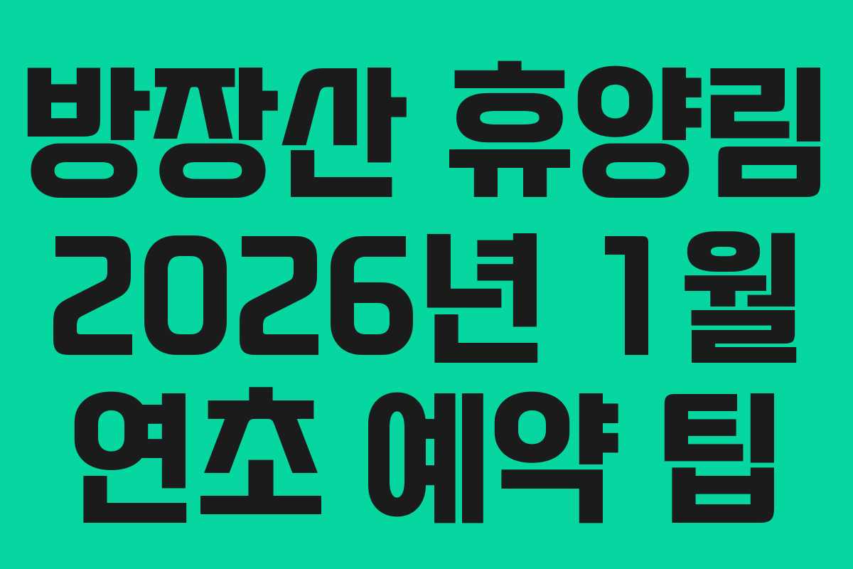 방장산-휴양림-2026년-1월-연초-예약-팁