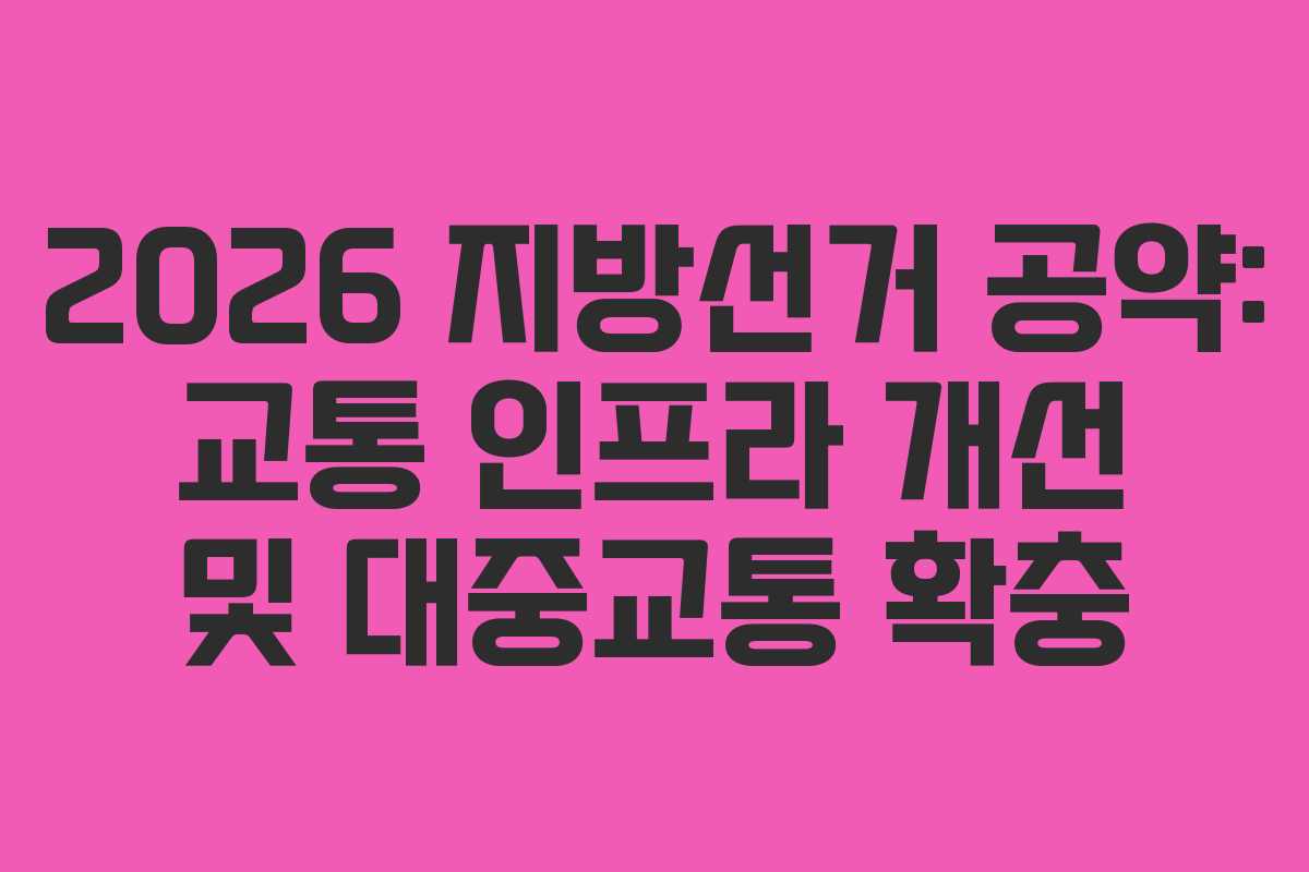 2026-지방선거-공약-교통-인프라-개선-및-대중교통-확충