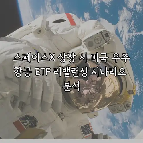 스페이스X 상장 시 미국 우주항공 ETF 리밸런싱 시나리오 분석