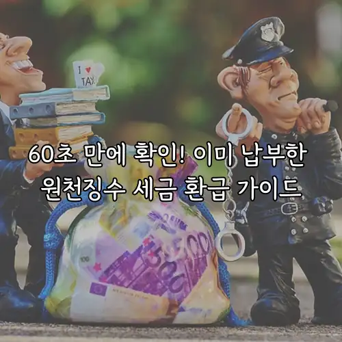 60초 만에 확인! 이미 납부한 원천징수 세금 환급 가이드
