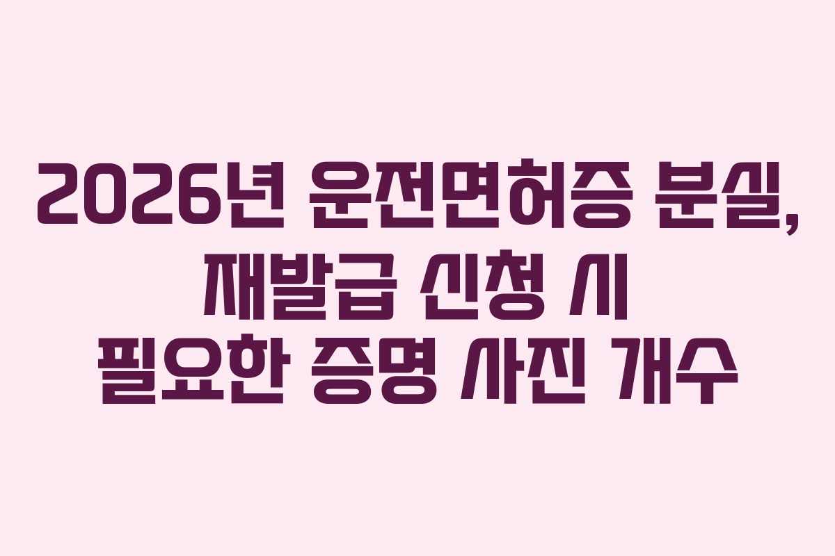 2026년-운전면허증-분실,-재발급-신청-시-필요한-증명-사진-개수