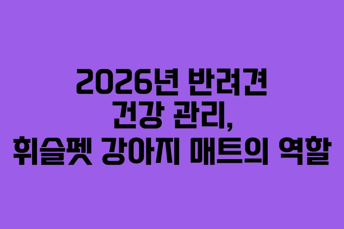2026년-반려견-건강-관리,-휘슬펫-강아지-매트의-역할