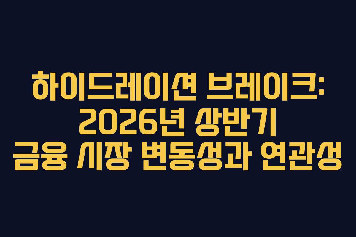 하이드레이션-브레이크-2026년-상반기-금융-시장-변동성과-연관성